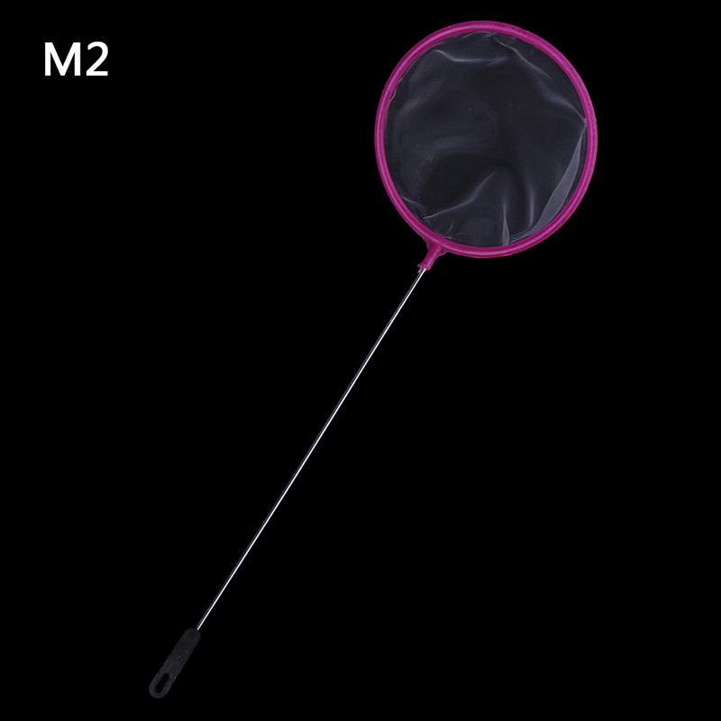 Mini Fish Net Aquarium Fish Catch Tool Handle Fishing Net Aquarium Fish Tank Cleaner Too Accessories Round Random Color: M2
