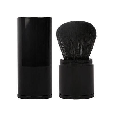 Mini brocha retráctil portátil para maquillaje, 1 Uds., brochas faciales, cosmética de belleza, herramientas de viaje: black