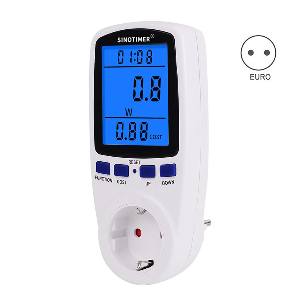 EU US UK FR BR AU Socket Digital Wattmeter Power Consumption Watt Energy Meter KWh AC 230V 120V Electricity With Backlights