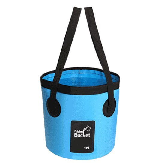 Bolsa De Agua 12 L 20 L Portátil Ondoordringbare Cubo Plegable Recipiente Para Almacenamiento De Agua Bolsas De Transporte Para pesc: Blue 12L