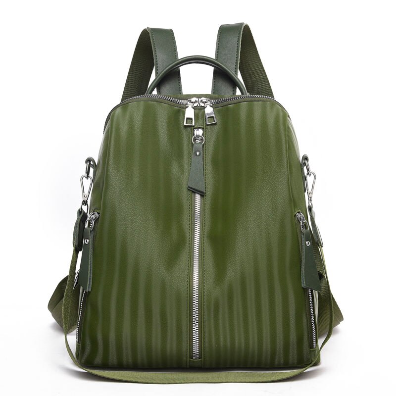 sac à dos femmes de en cuir école sac à dos grande capacité sacs d'école pour les adolescentes mochila feminina: Green