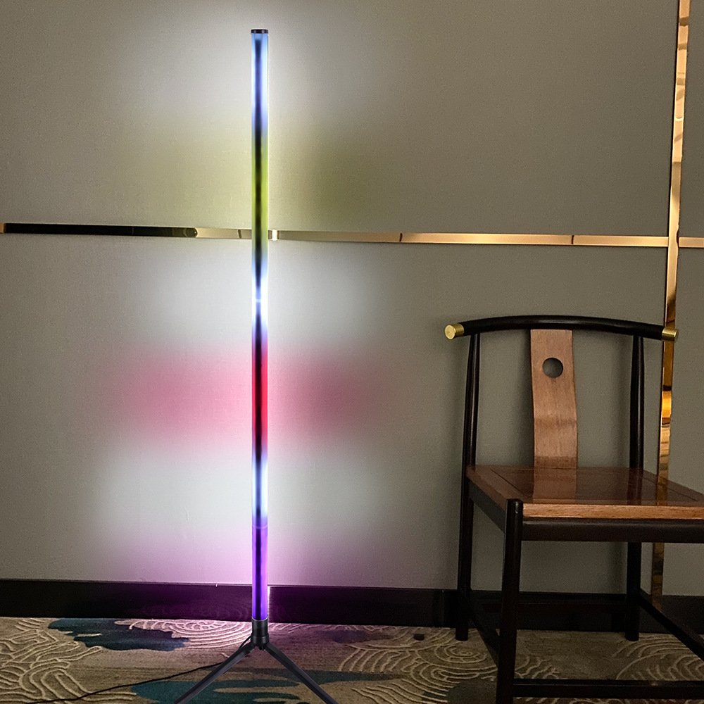 Moderne led-gulvlampe rgb nordiske gulvlamper stue indendørs rgb atmosfære gulvlampe stående lamper til soveværelsesdekoration