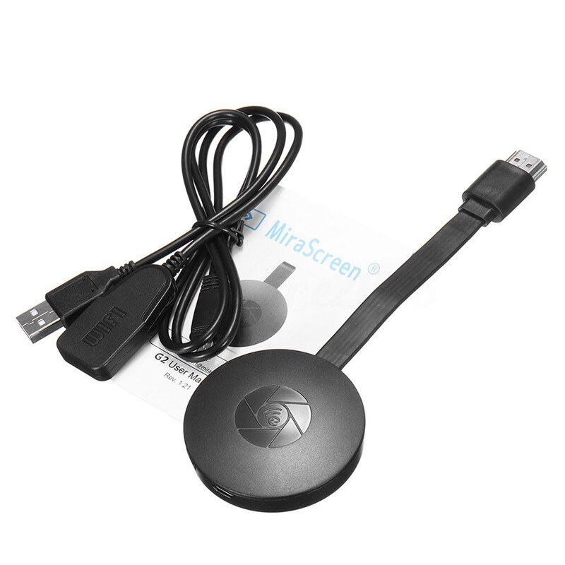 Tv stick hdmi 1080p trådløs wifi display tv dongle modtager mirascreen  g2 support miracast hdtv display dongle til android ios: Sort