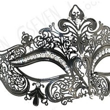 Metalen Filigraan Venetiaanse Mooie Luxe Masquerade Masker Mardi Gras Party Sexy Oogmasker Macka Met Strass