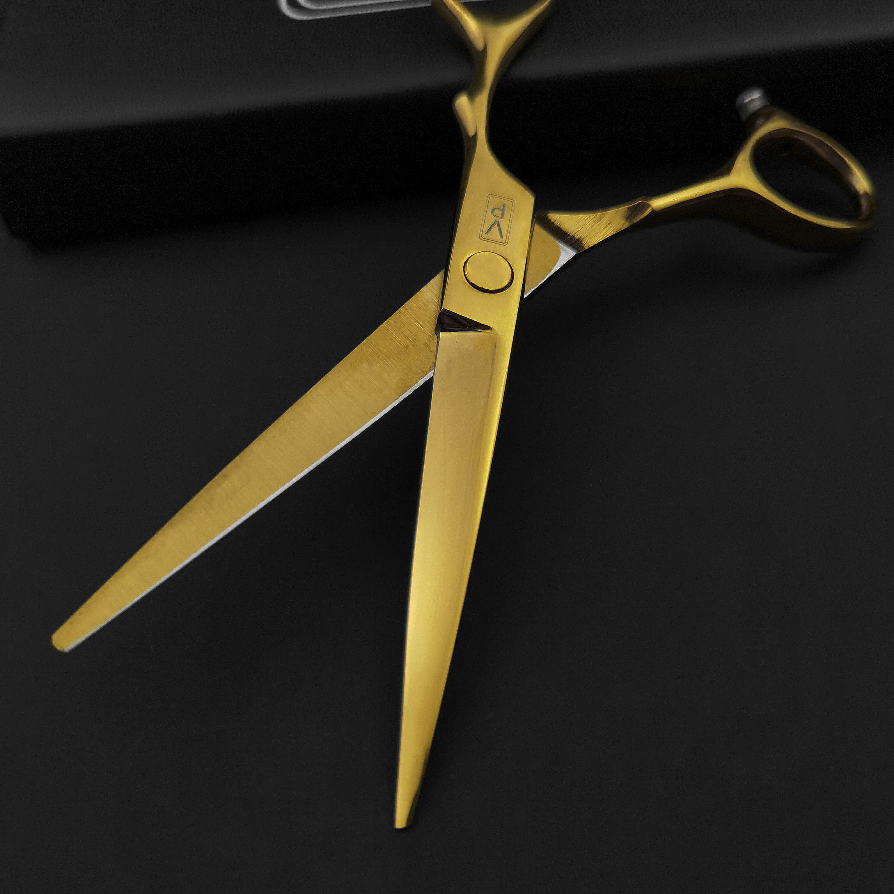 Tijeras profesionales de peluquería, 6 pulgadas, JP 440C, barbería, salón de belleza, conjunto dorado