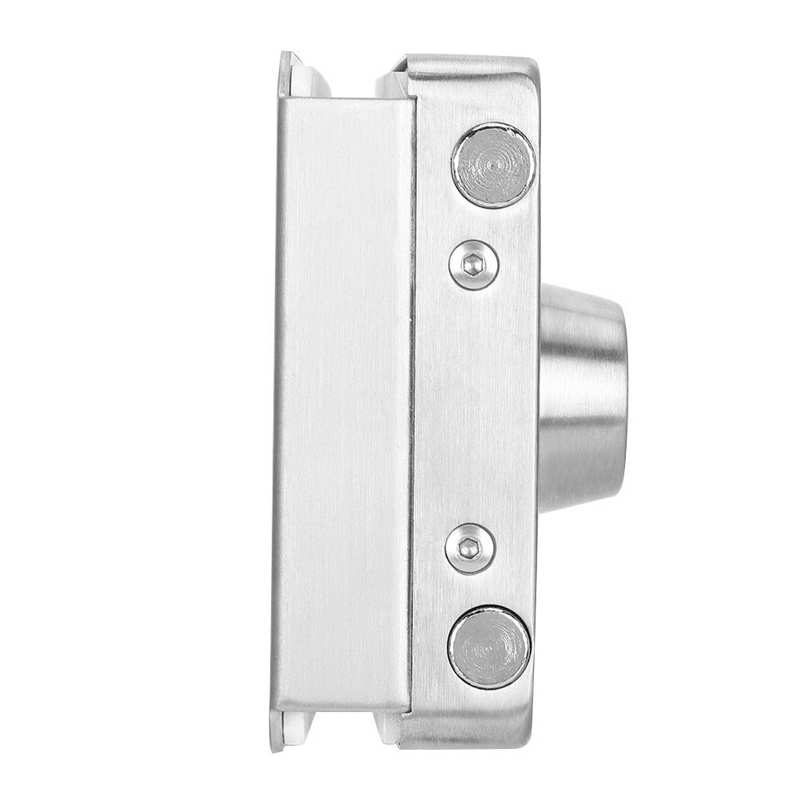 Square Single Glass Door Lock Latch Stainless Iron Office Security Lock No Drilling Anti Theft Lock