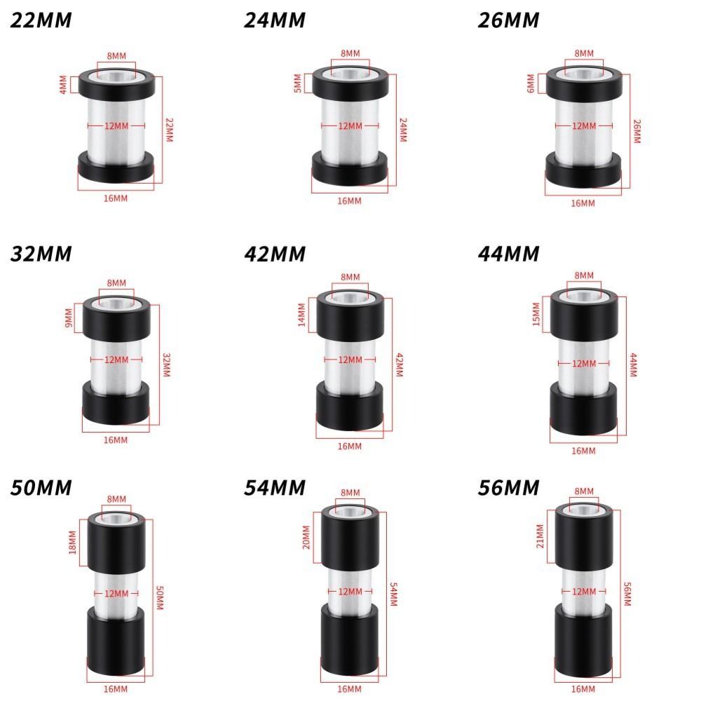 Aleación de aluminio MTB buje de choque trasero ID 8mm OD 12mm piezas de amortiguador de bicicleta de montaña bicicleta de carretera MTB