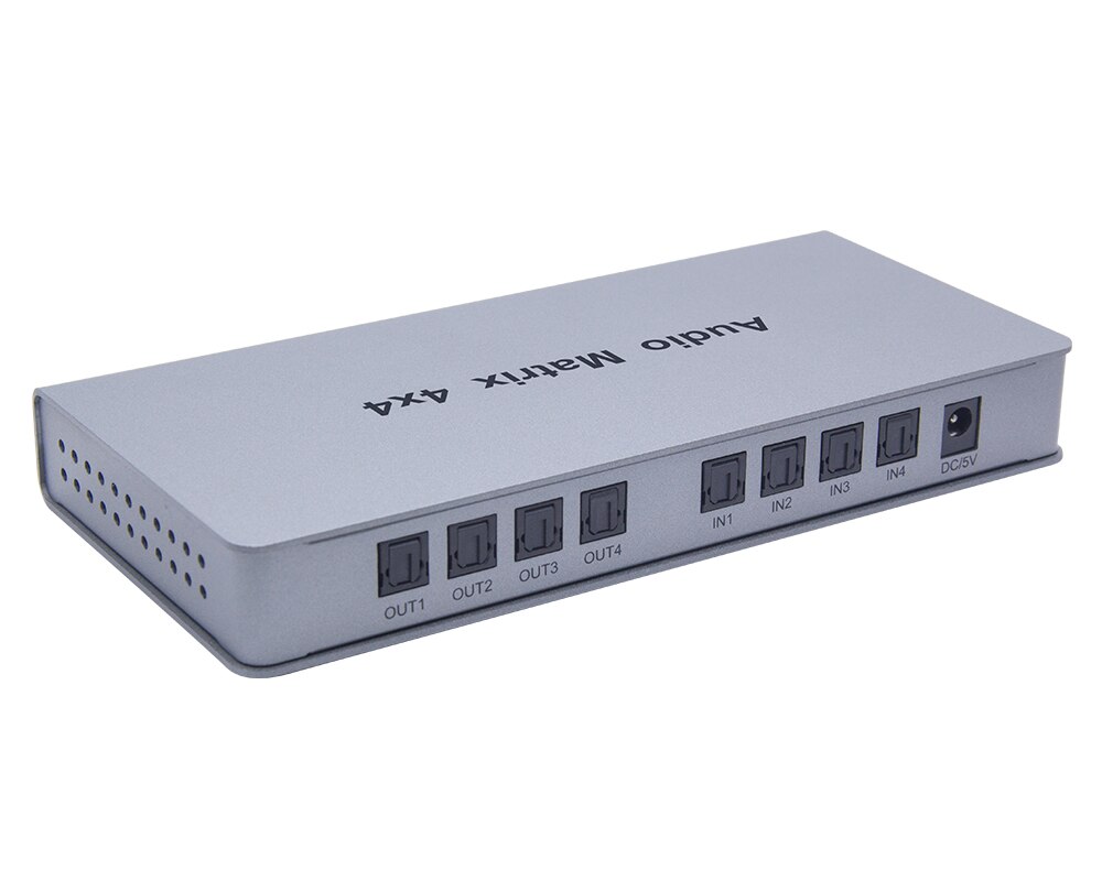 Audio Matrix Optical Digital Audio 4x4 Matrix 4 in 4 out Switch Converter Splitter Box fr TV STB DVD Player PC Amplifier Meeting