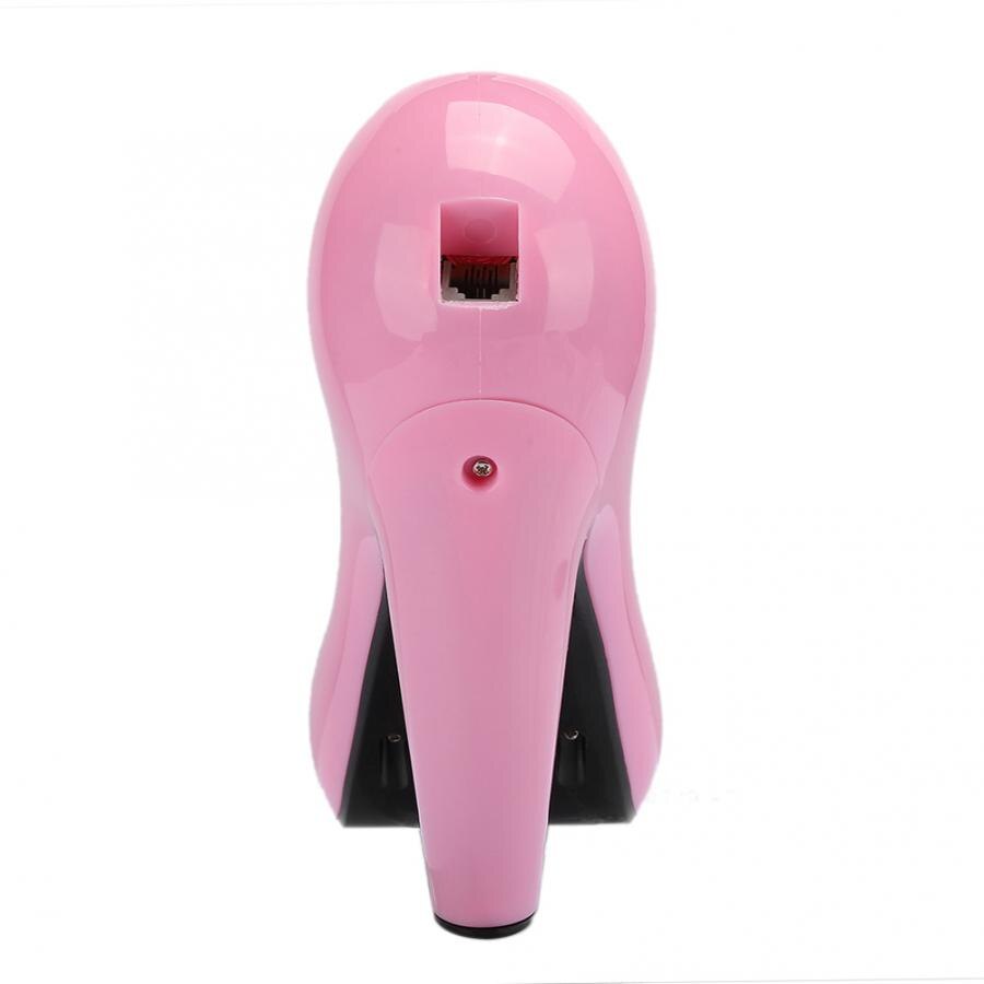 Corded Landline Phone Desktop High-Heeled Shoe Telephone Fashionable Pink Telephone for Home Office Hotel Decoration