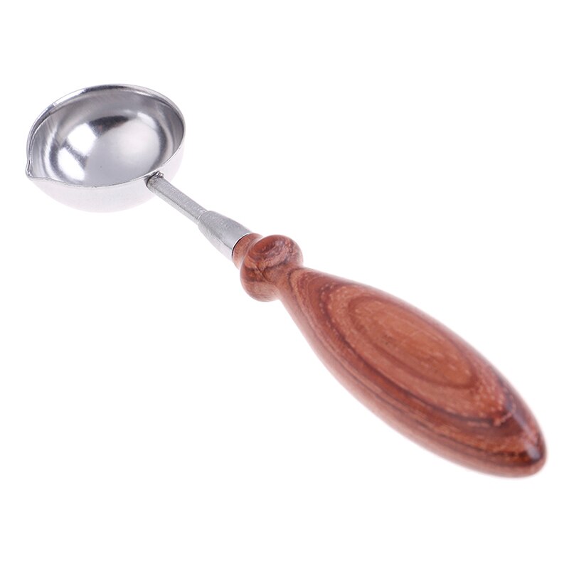1PCS Wooden Handle Spoon Special Wax Sealing Melting Spoon For Scrapbooking Wax Spoon Retro Wax Seal Stamp Accessories
