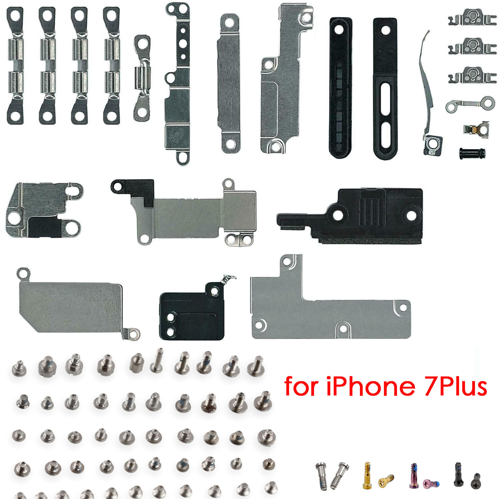 complete Small Metal Internal Bracket Kits + Full Set Screws For iPhone 7 7 Plus 8 8 Plus mobile phone parts