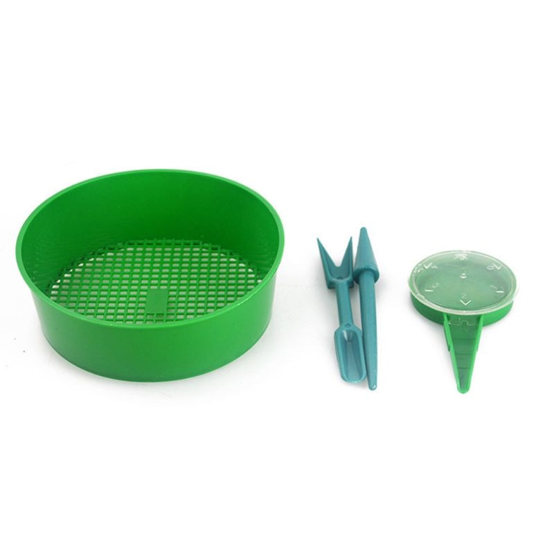 3 Pcs Garden Seed Sower Soil Screen Perforating Seedling Mini Hand Tool Plant Device Sets for Planting Loosening