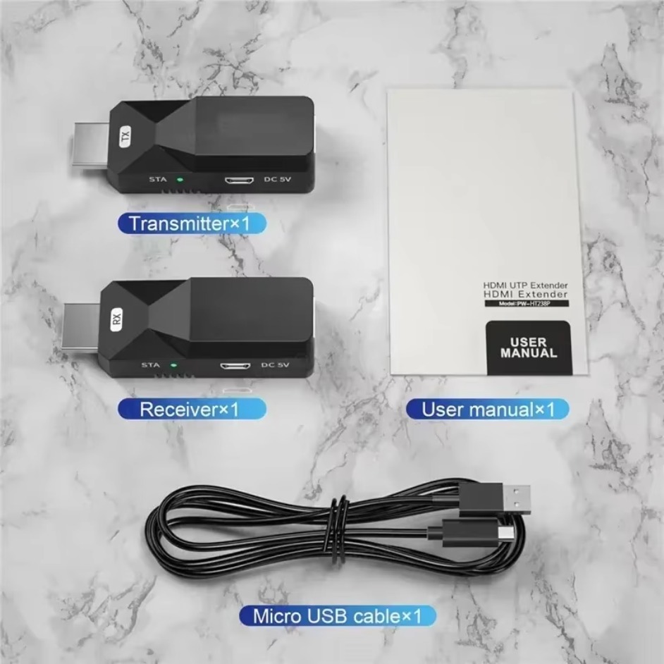 50M 1080P 60Hz HDMI Draadloze Video Audio Zender Ontvanger Extender Draadloze Display Adapter Van PC naar Projector & Monitor