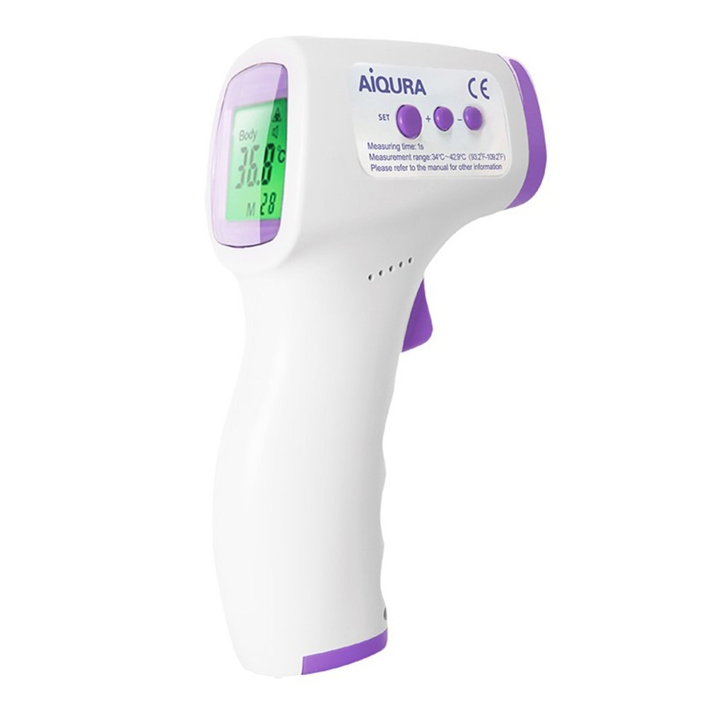 3-color Screen Digital Thermometer Non-Contact Infrared High Precision 16 Sets Of Memories Intelligent Temperature Meter Tool