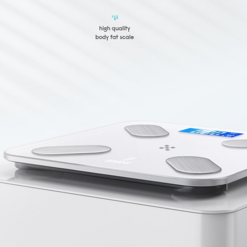 Balance Intelligente Run Star - Moniteur Composition Corporelle 8 électrodes - 400 Lb, Blanc, 250W
