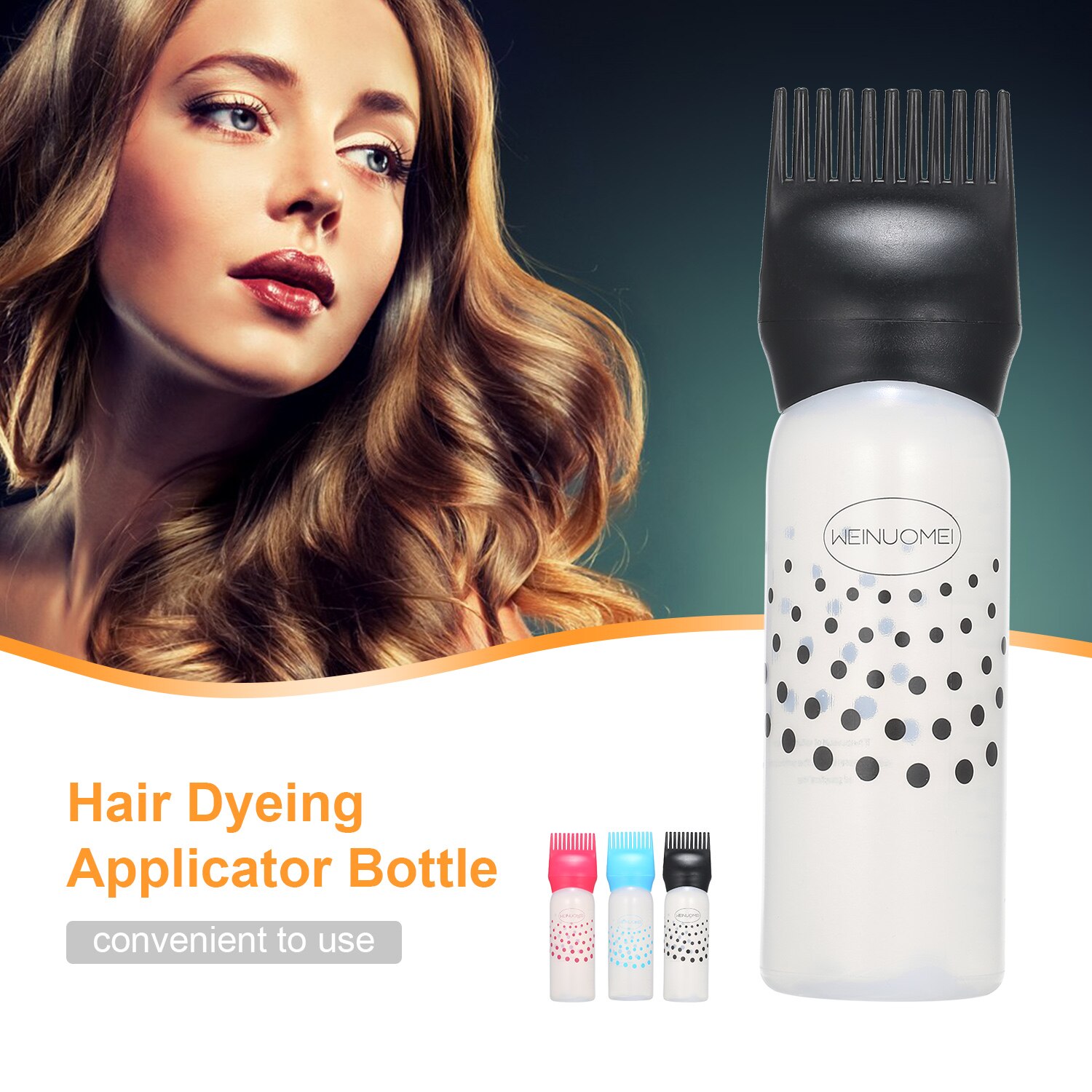 Pelo coloración y tinte aplicador de botellas dispensador con peine recargable raíz peine bote aplicador coloración del cabello en salón de estilo