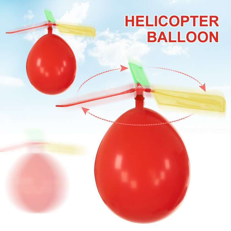 10 Stks/partij Grappig Traditionele Klassieke Geluid Ballon Helicopter Kinderen Spelen Vliegende Speelgoed Bal Outdoor Kinderen Sport Grappig Speelgoed