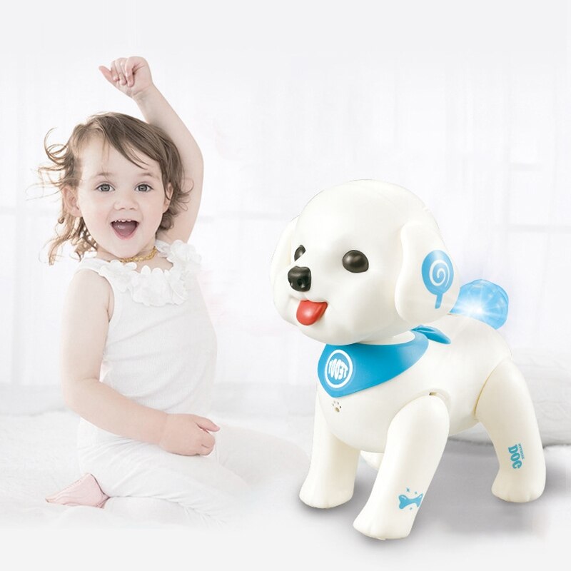 Leneng K19 RC Robot Teddy Puppy Robotic Dog Voice Control Intelligent Program Sing Shake Head Interactive Pet RC Dog Toy