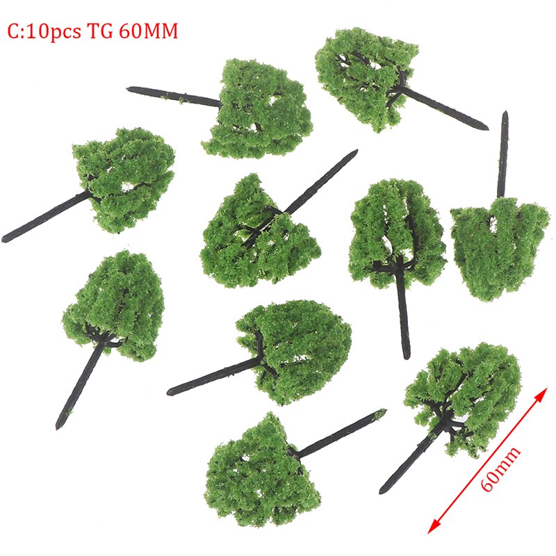 10Pcs Schaal Architectonisch Model Bomen Railroad Layout Tuin Landschap Landschap Miniaturen Tree Building Kits Speelgoed Voor Kinderen