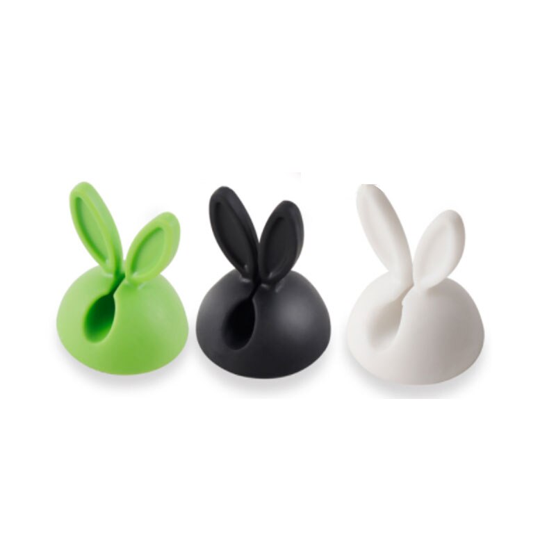 Fixateur universel de câble d'oreille de lapin, organisateur de ligne de bureau, de chargeur de tableau de bord de voiture: 3 mix