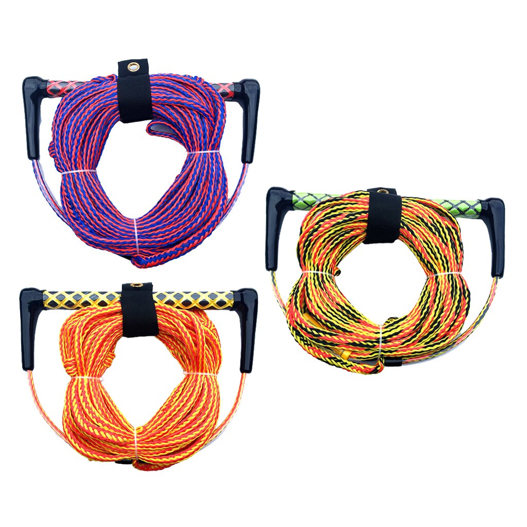 75ft/23m Water Ski Rope 3-Section Tow Ropes Line Tether for Wake Surfing Wakeboarding Knee Boarding