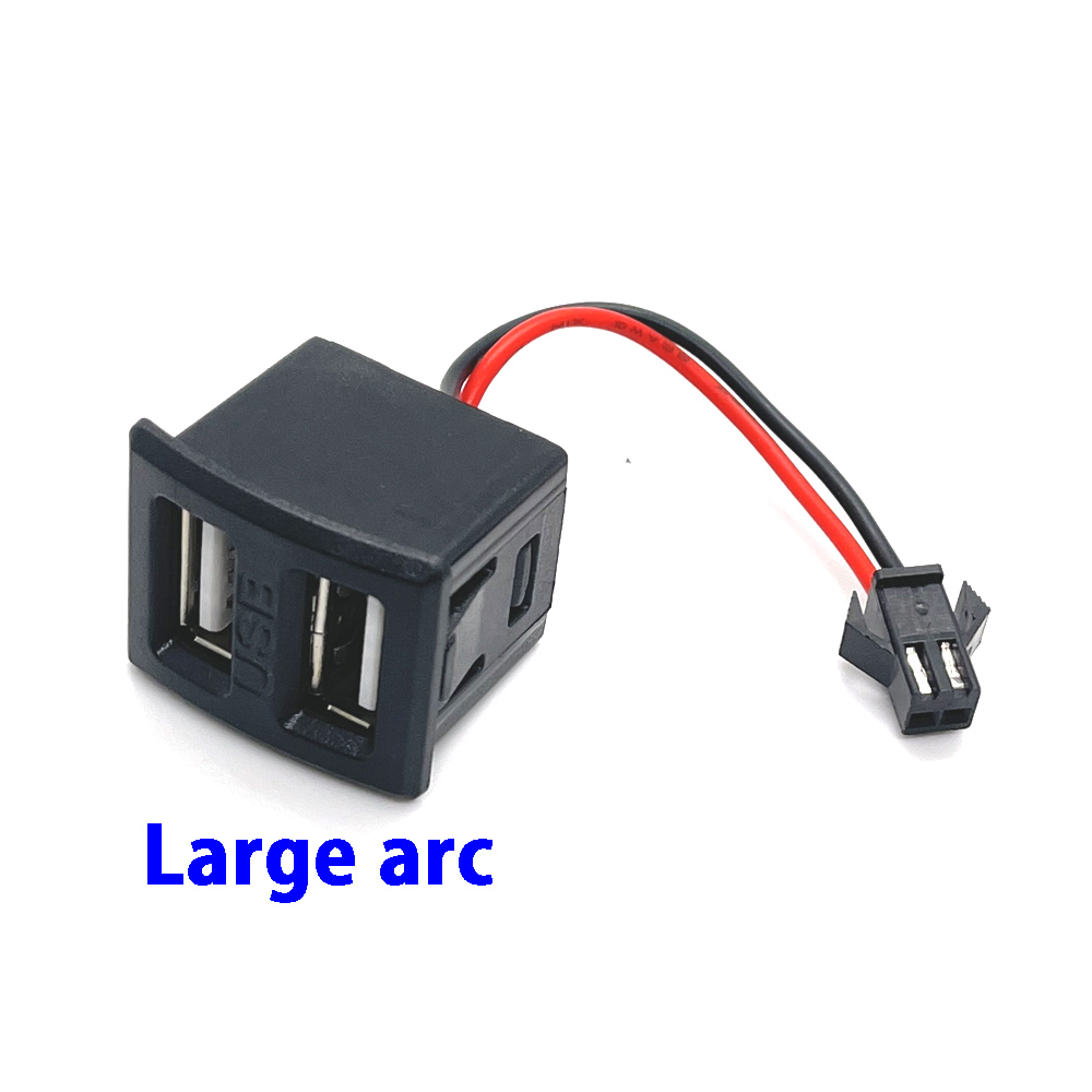 Storström 2 p dubbelskikts-usb hona-bas typ-c-uttag ett hon-usb-lampladdningsuttag strömuttag med kabelkontakt: Lavendel- / 5-9 st