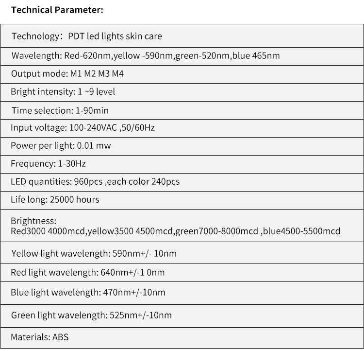 7 Color PDT Machine LED Light Therapy Body Care Face Skin Rejuvenation Facial Beauty For SPA