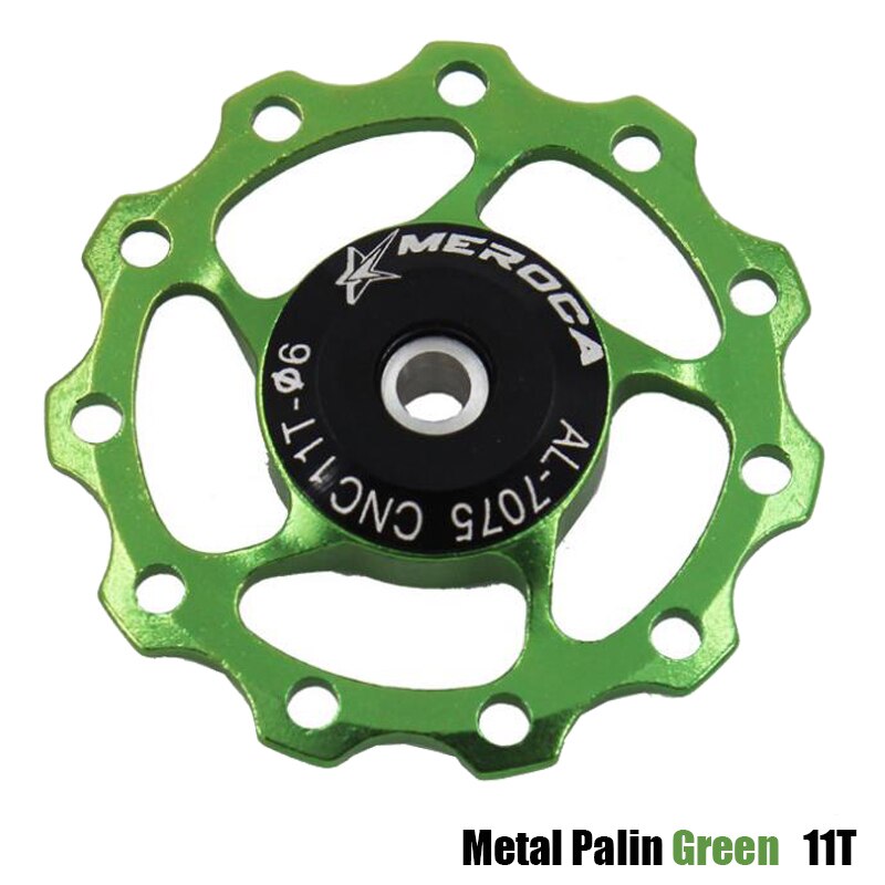 MTB Mountain Bike Road Bicycle Jockey Wheel 11T Aluminum Alloy Rear Derailleur Pulley Metal Bearing Guide Pulley Bearing