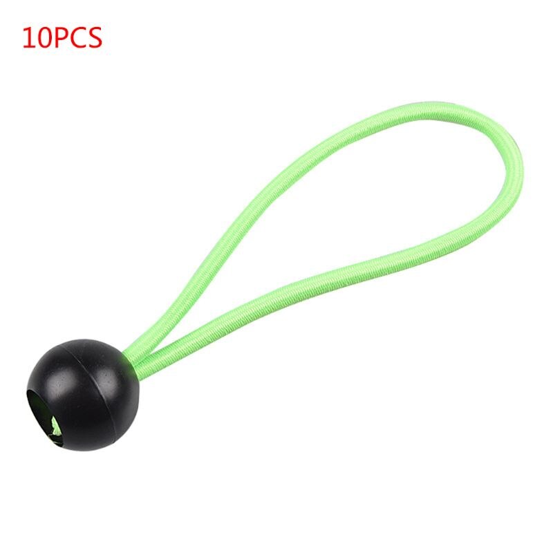 10Pcs Elastische Zeildoek Bungee Ballen Koord Tent Luifel Tarp Vlag Tie Touw Vaste 11UA: Green