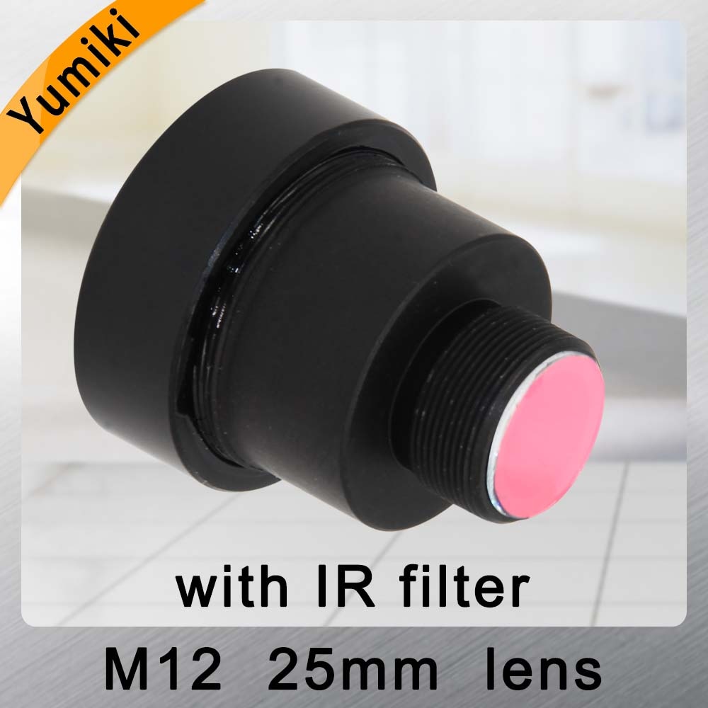 Yumiki CCTV lens 25mm M12 * 0.5 14 graden 1/3 "F1.2 CCTV MTV Board Lens Voor Cctv Camera met IR filter