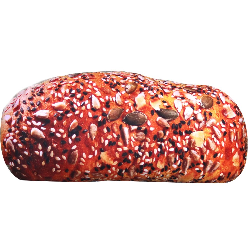 Muñeca rellena modelo de pan de sésamo con mantequilla de jamón simulada en 3D, cojín trasero, almohada decorativa, cojín de apoyo