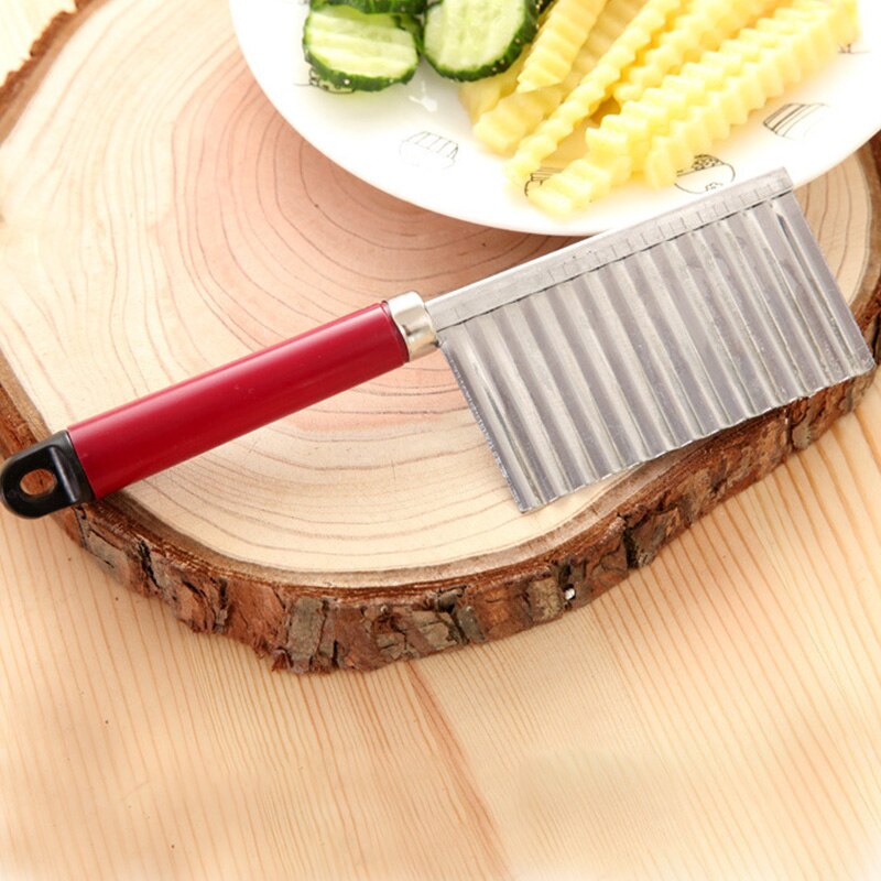Helicóptero francés Fry fabricante de acero inoxidable de cortador de patatas Chip masa vegetal de la fruta de la arruga ondulado cortador cuchillo de la patata