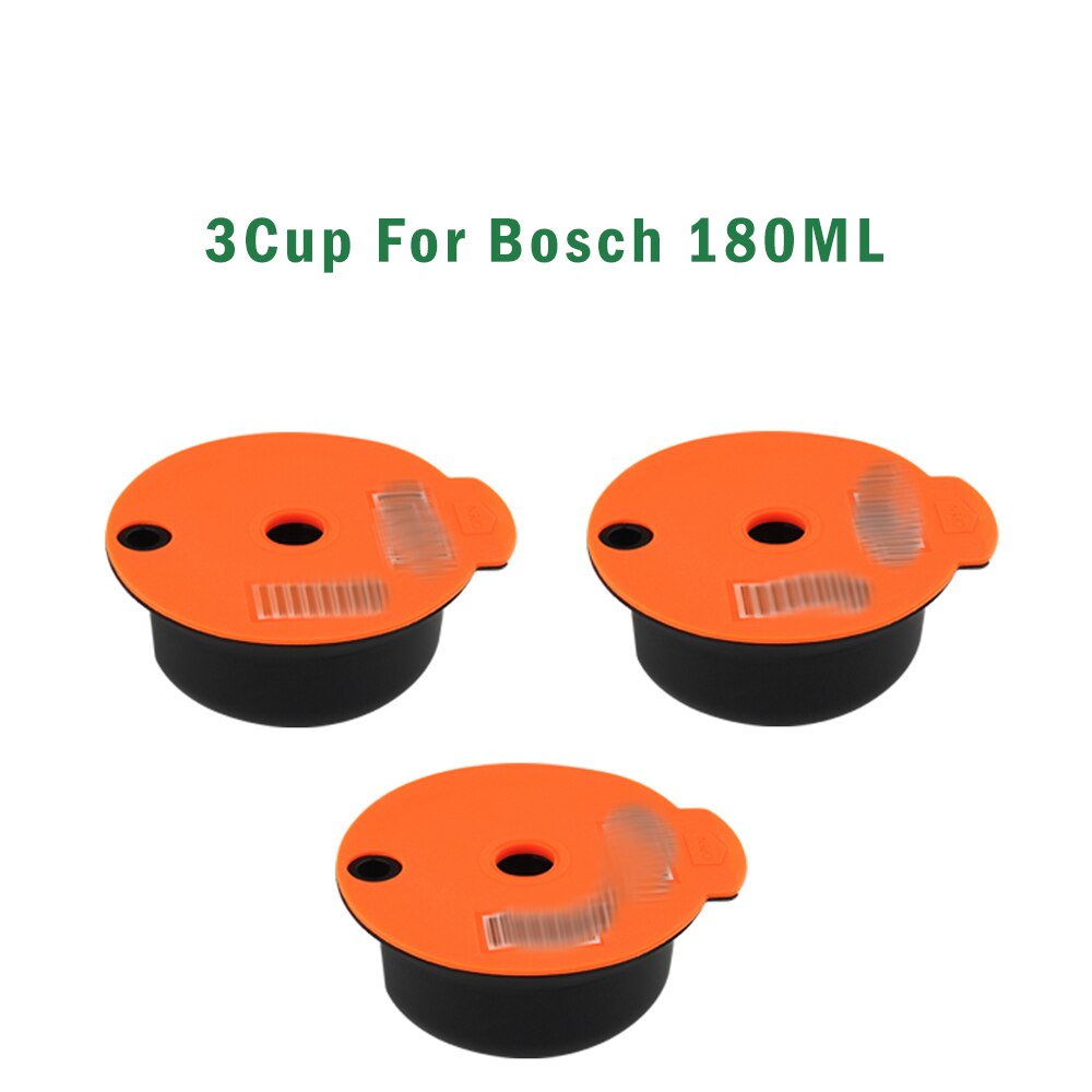 Nachfüllbare Kapsel Für Bosch-0 Gummi Silikon O Ringe Für Nespresso Kaffee Kapseln Dichtung Zubehör Crema Hersteller Werkzeuge: 3Tasse Pro Bosch 180ML