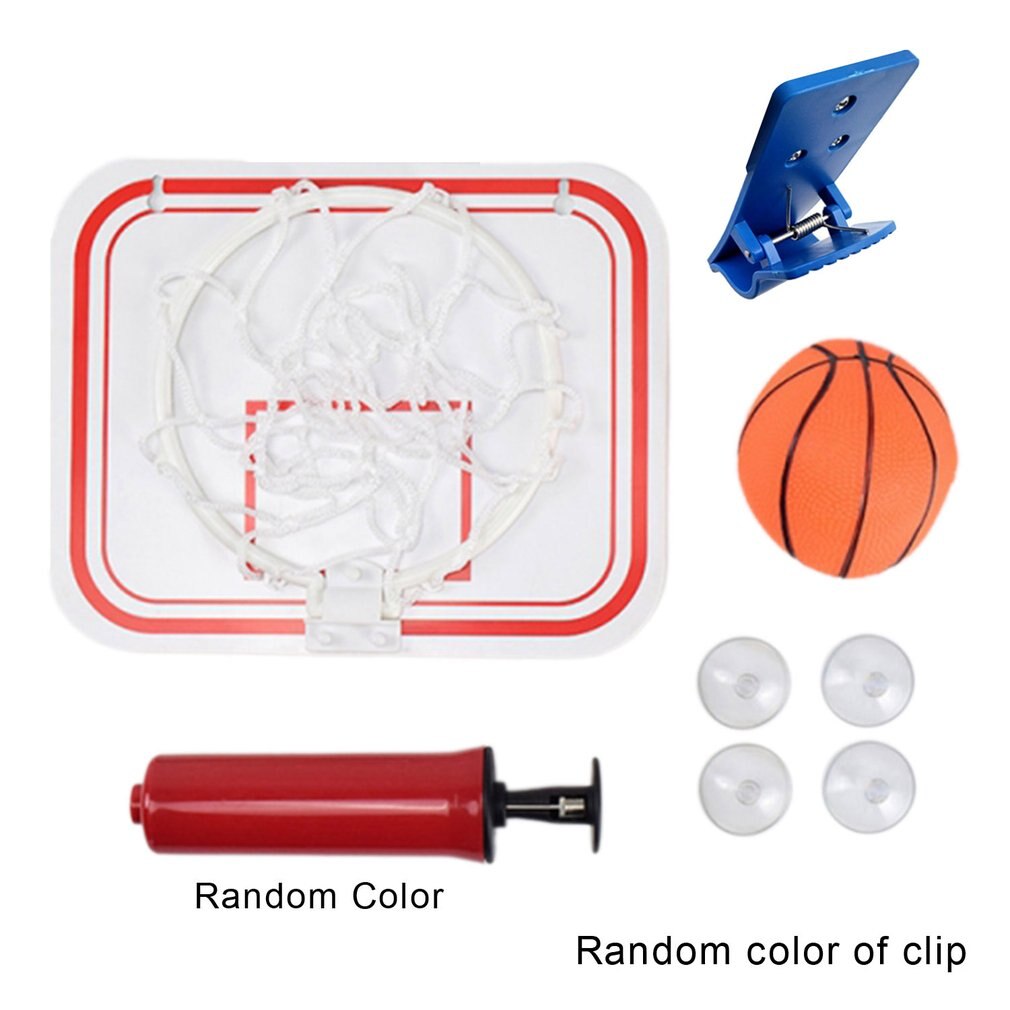 Indoor Folding Portable Suspension Free Punch MINI Plastic Basketball Frame basketball set Mini Basketball Net Game Hoop Ring: full set