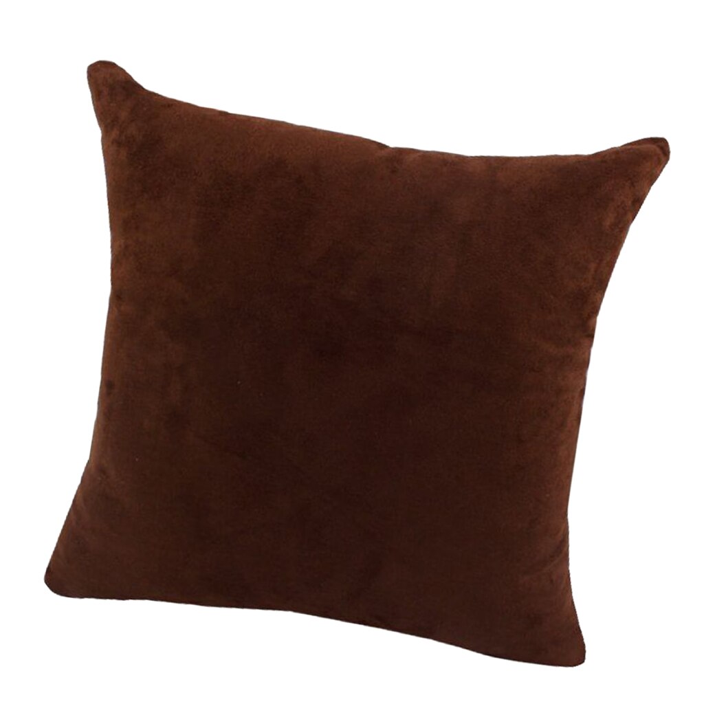 Dekorativa kuddfodral -soft touch enfärgade mocka kuddfodral för vardagsrum hem hotell dekoration: Choklad 60cm