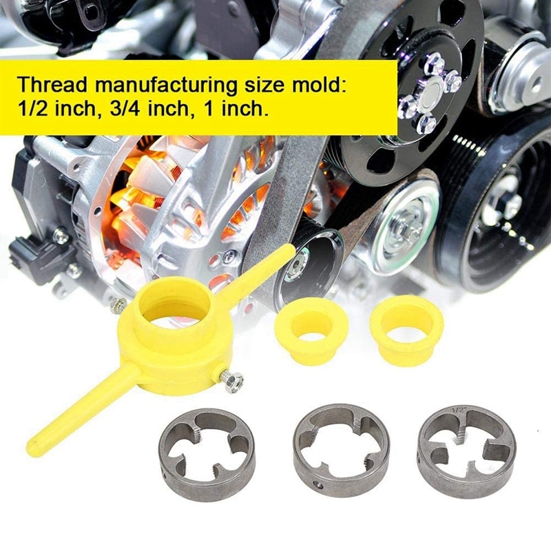 Retail Pipe Thread Cutting Tool PVC Thread Maker NPT Round Tool Set Pipe Threader Plumbing Tool, PVC Thread Tool