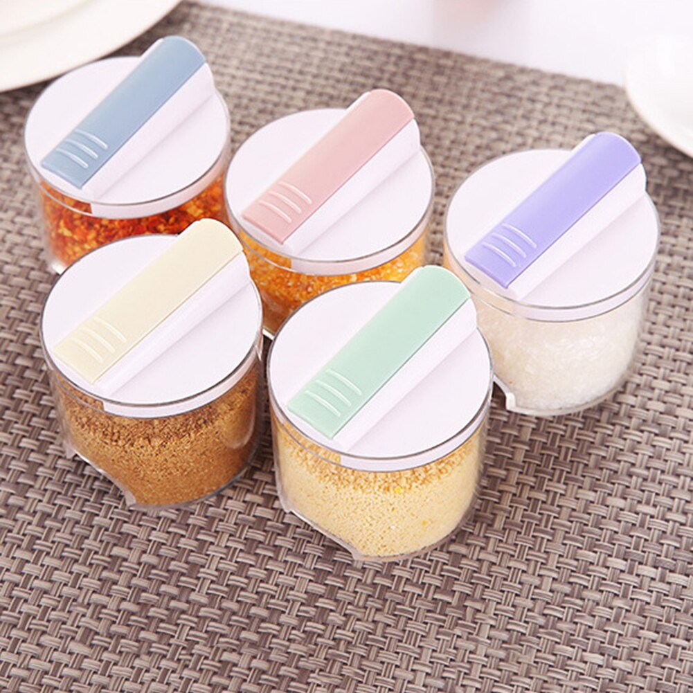 5pcs Plastic Kitchen Spice Containers With Lid Spice Bottles Seasoning Container Spice Jars Spice Seasoning Containers