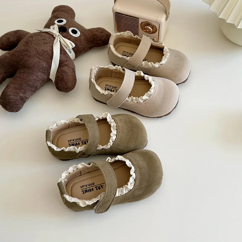 Children Flats Shoes Spring Autumn Shallow Girls Shoes Soft Sole Non Slip Kids Princess Shoe Lightweight Toddler casual Shoes