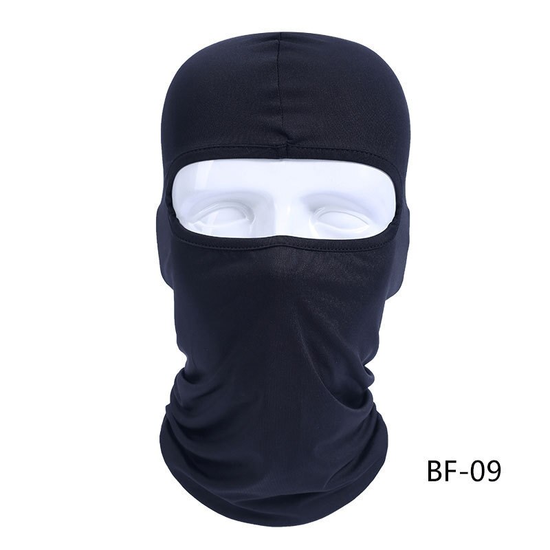 Zomer Motorfiets Gezichtsmasker Bivakmuts Gezicht Shield Biker Gezichtsmasker Motorfiets Winddicht Lycra Motorfiets Masker Mascara Moto: Black