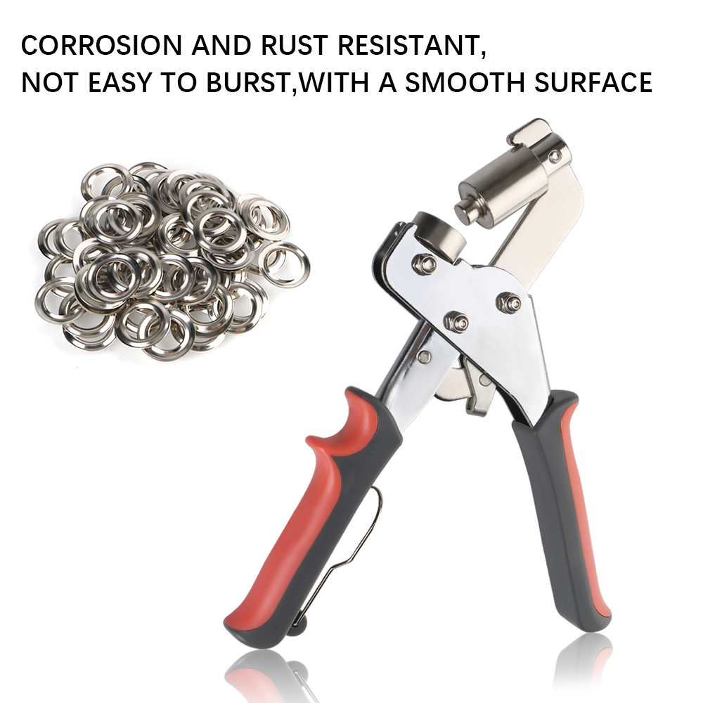 Kit de pince à œillets en métal, outil d'installation d'oeillet, pince à rivet à trou d'air, 3/8 ", 10mm, déterminer le poinçon