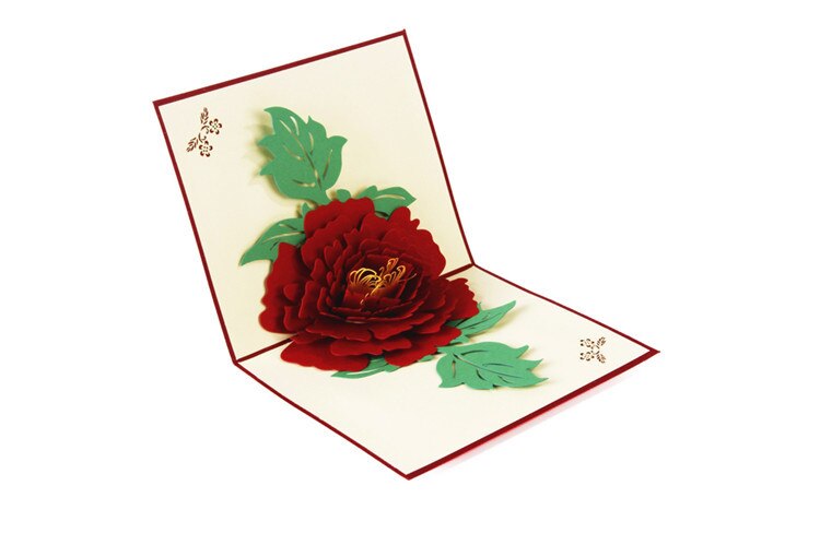 3d pop up-kort tulipaner blomster lykønskningskort til mors dag fødselsdag valentinsdag: D