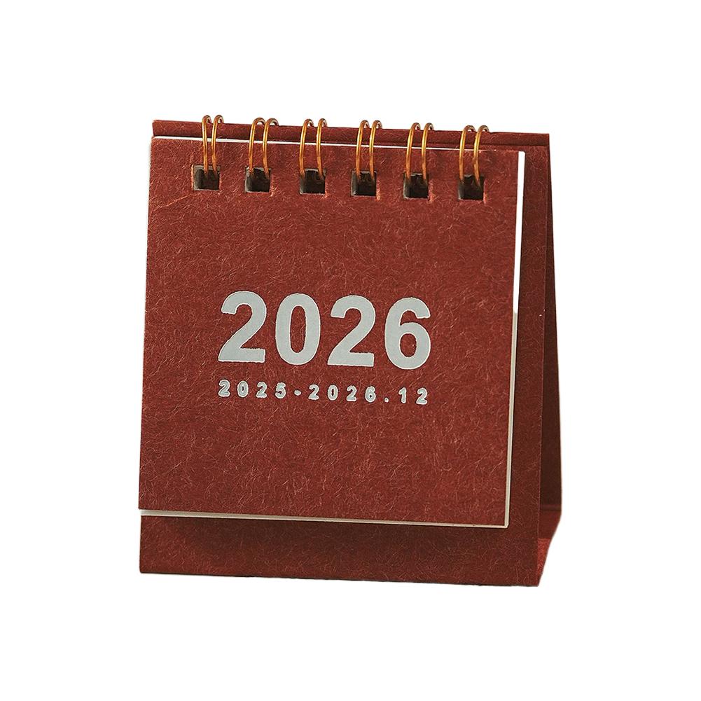 1pcs Desktop Calendar Mini Portable Minimalist School Home Office Desk Planner Schedule Check In Book Stationery Study: WHITE
