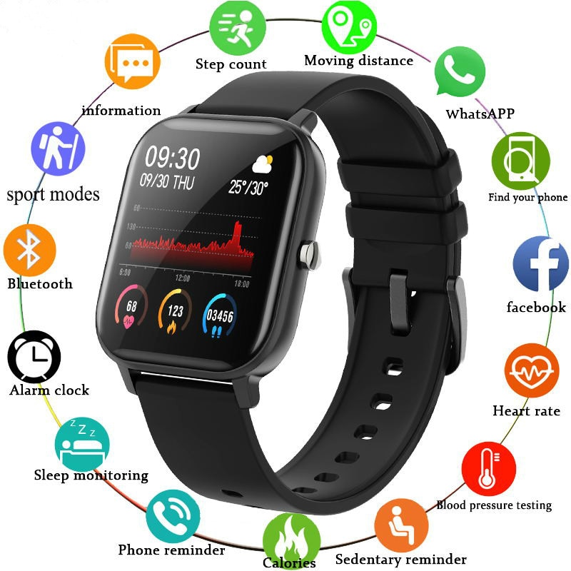 Smart Uhr 1,4 Zoll Sport Uhr Männer Voller Touch Fitness Tracker Blutdruck Smart Uhr Frauen GTS Smartwatch für xiaomi