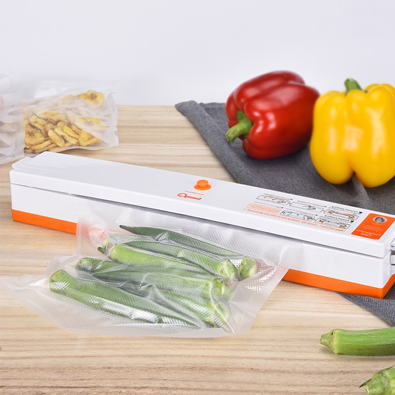 Food Vacuum Sealer Huishoudelijke Elektrische Verpakking Machine Film Sealer Vacuüm Packer Voor Thuis Keuken Met 10Pcs Voedsel Saver Tassen