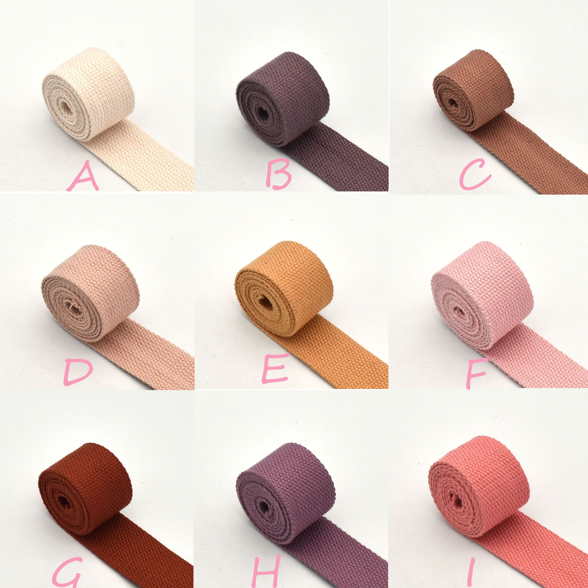 1.25“Width Cotton Fabric webbing Heavy Duty Nylon Webbing for Purse Bag Strap DIY Garment Textile Sewing Accessories by the yard: B 3yards