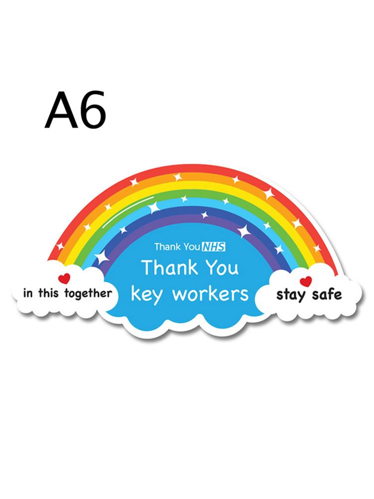 Rainbow Vinyl Stickers Waterproof Anti-fading Stickers For Window Car Taxi Van Shop Home Decor Rainbow Sign Sticker Decal Bedroo