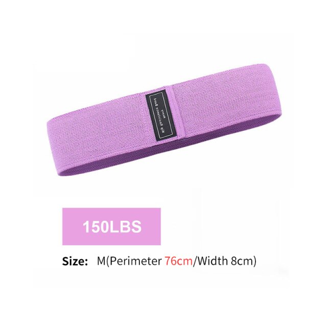 Opaska biodrowa robić jogi z oporem biodrowym lateks antypoślizgowy elastyczny pas robić ćwiczeń i jogi: róża--150LBS