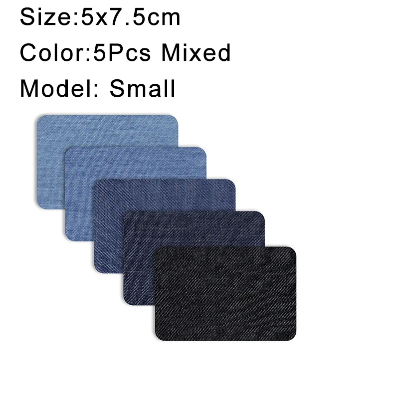 Parches de reparación autoadhesivos, parches para planchar en mezclilla, parches termoadhesivos ovalados y cuadrados para reparación de jeans, ropa y chaquetas, 5 uds.: Latón envejecido