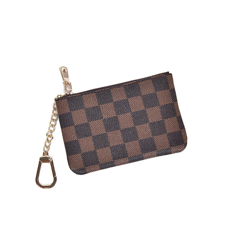 Zipper Ladies Short Wallet Coin Pouch Purse Wallet PU Leather Clutch Bag Large Capacity Ladies Unique Wallet: brown