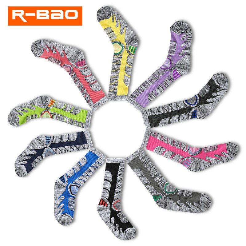 RB3301 Outdoor Skiing/Hiking Socks Terry Sole Thicken Keep Warm Breathable Wear-Resisting Sports Socks